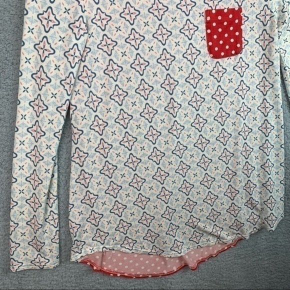 Matilda Jane Blue Diamond Geometric Catch a Dream Pajama Top - Women XS - Picture 5 of 10